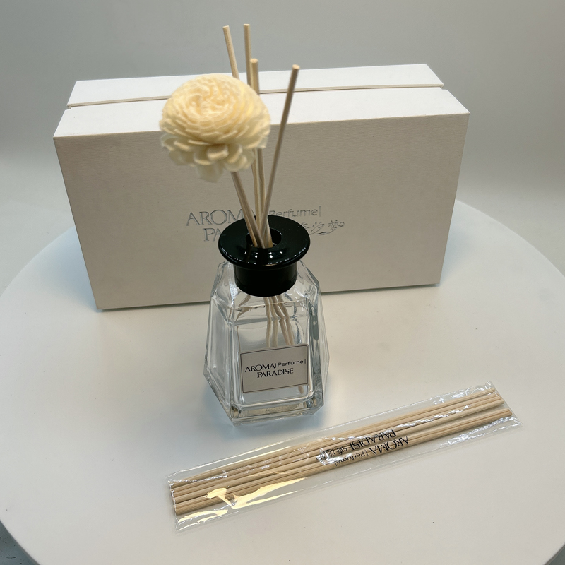Luxury Glass Bottle Room Scent Fragrance Reed Diffuser Gift Set