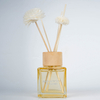 Wholesale Yellow Transparent Decorative Empty Glass Reed Diffuser Bottle