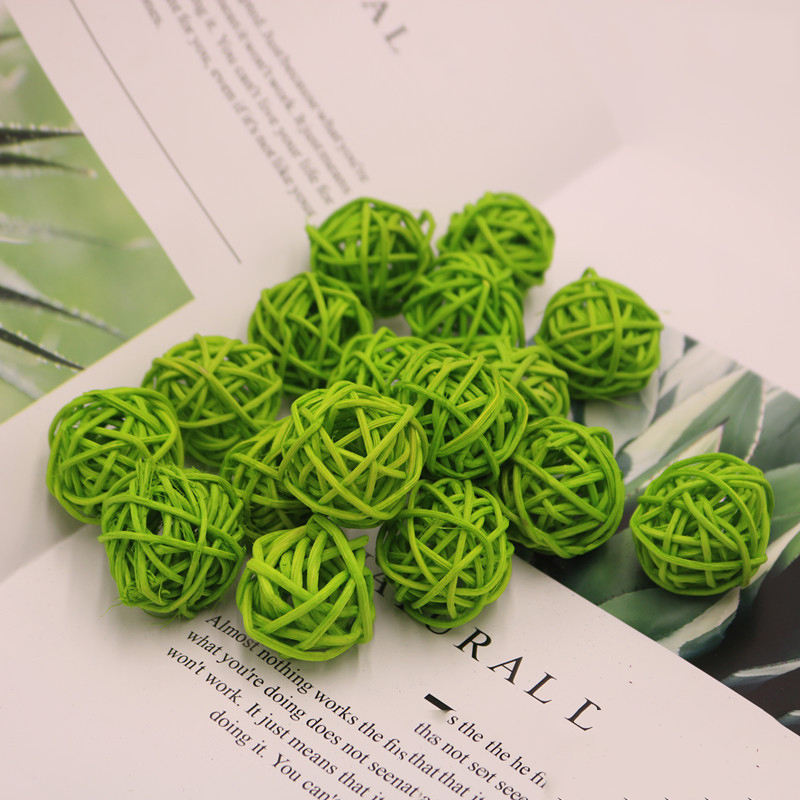 light green rattan balls